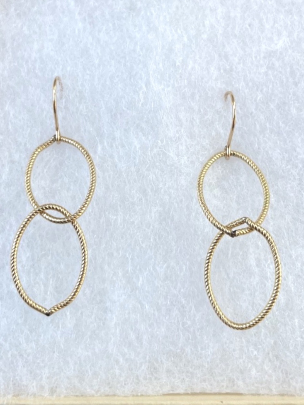 Gold Fill Oval Drop Earrings - Picture 4 of 12